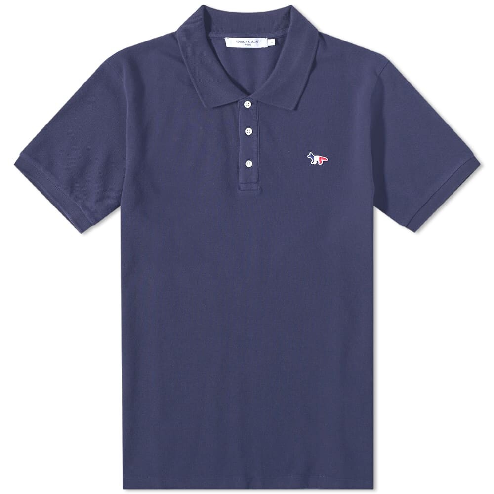 

Футболка Maison Kitsune Tricolour Fox Polo, Серый