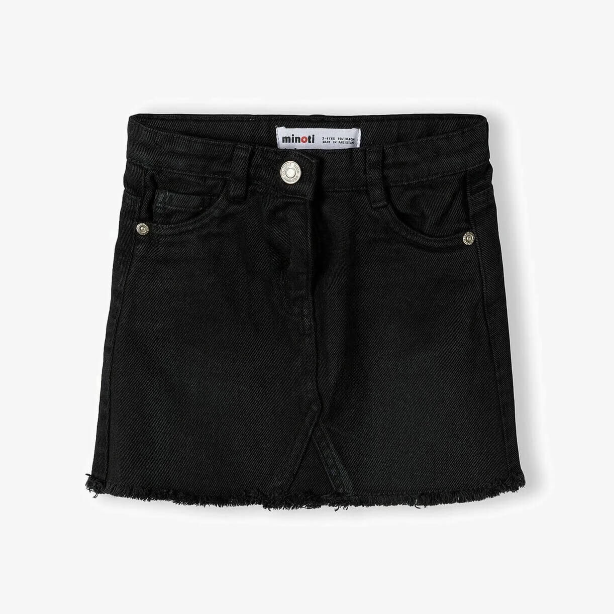 

Юбка Minoti Adjustable Waist With Frayed Hem Falda Vaquera, черный