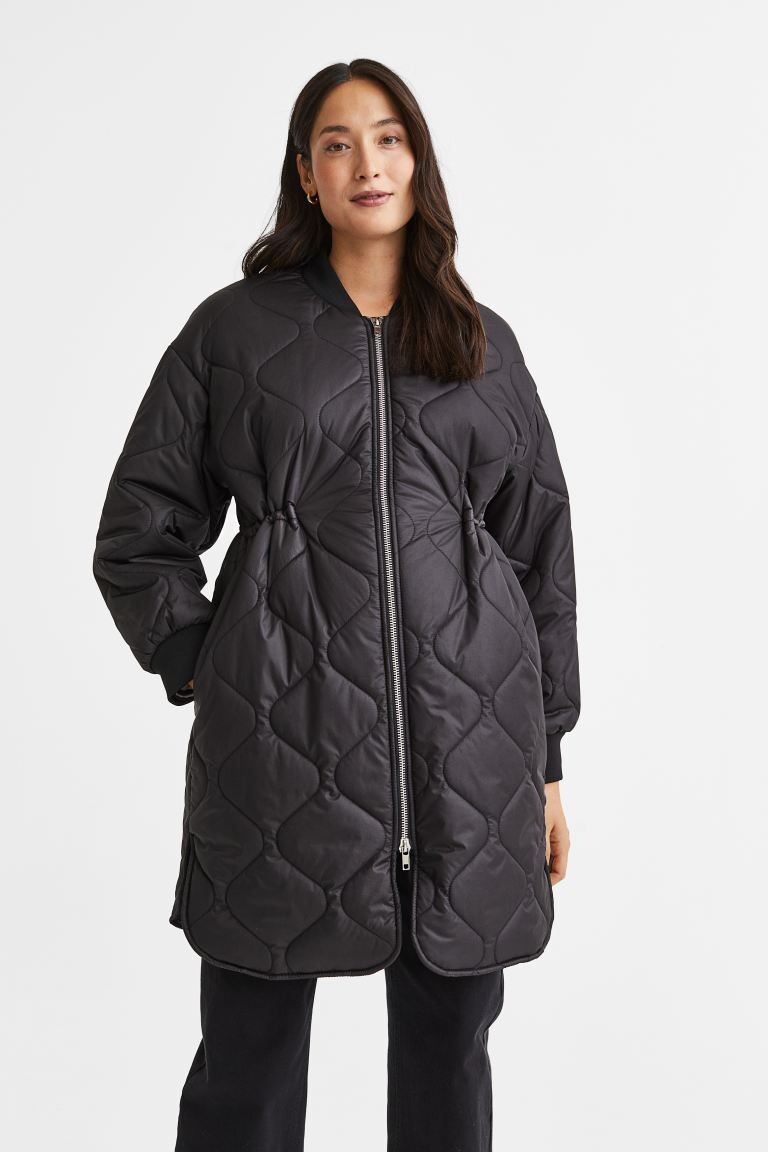 

МАМА Стеганое пальто H&M, черный