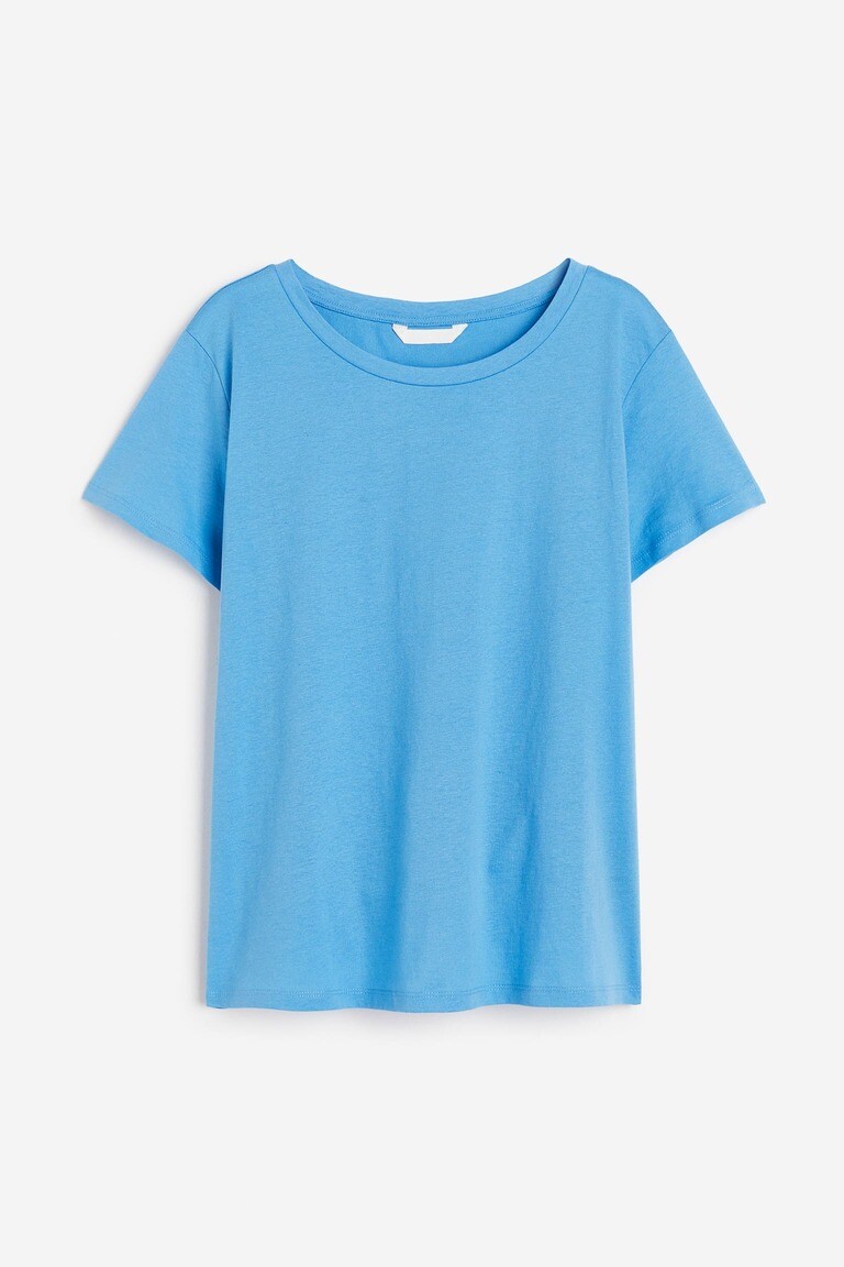 

Хлопковая футболка H&M, голубой, Синий