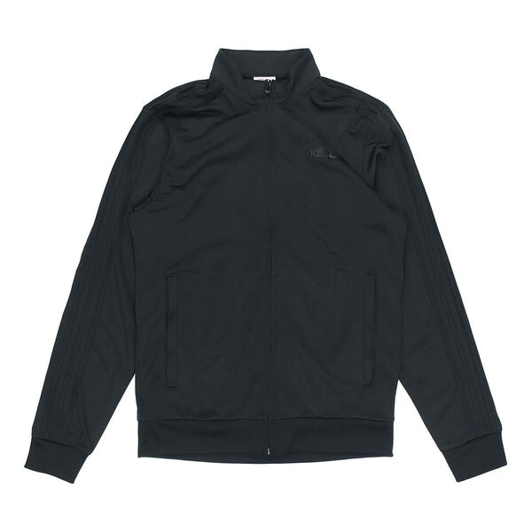

Куртка Adidas Solid Color Stripe Casual Zipper Asia Edition Black, Черный