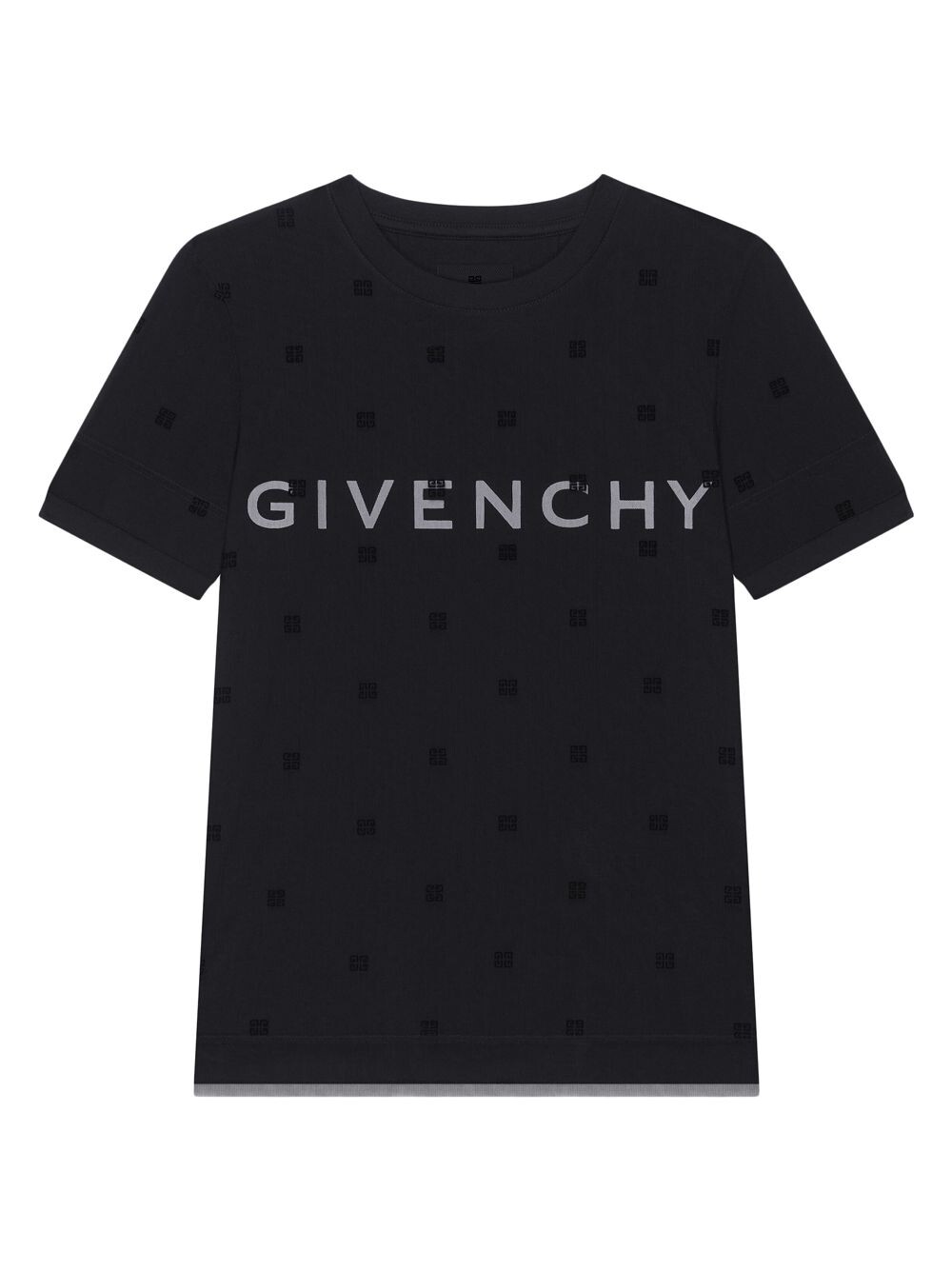 

Двухслойная облегающая футболка из тюля 4G Givenchy, черный
