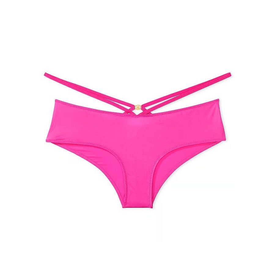 

Трусы Victoria's Secret Icon Very Sexy Strappy Detail Lace Cheeky, ярко-розовый