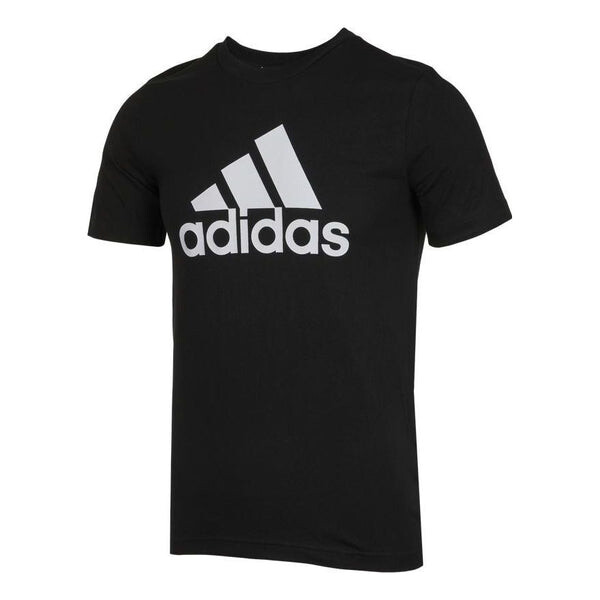 

Футболка Adidas Solid Color Alphabet Large Logo Printing Straight Casual Short Sleeve T-shirt Boy Black, Черный