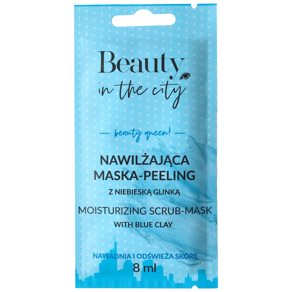 

Beauty In The City увлажняющая маска-пилинг с голубой глиной для лица, 8 мл