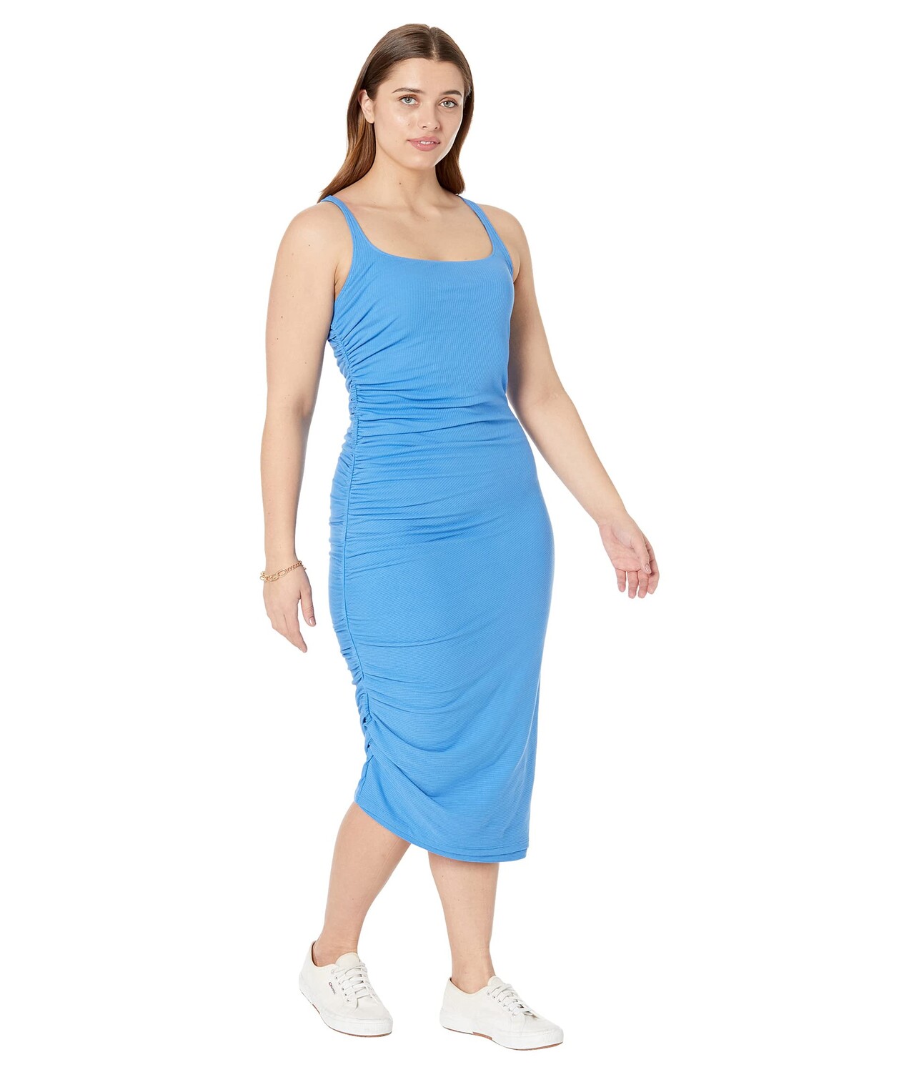 

Платье MONROW, Rib Square Neck Dress