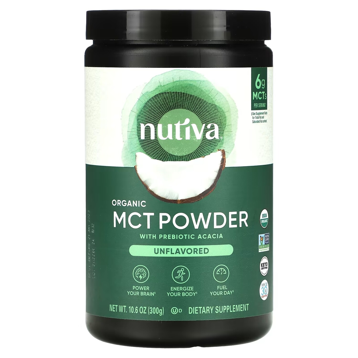 

Органический Порошок с Пребиотической Акацией Nutiva, 300 г