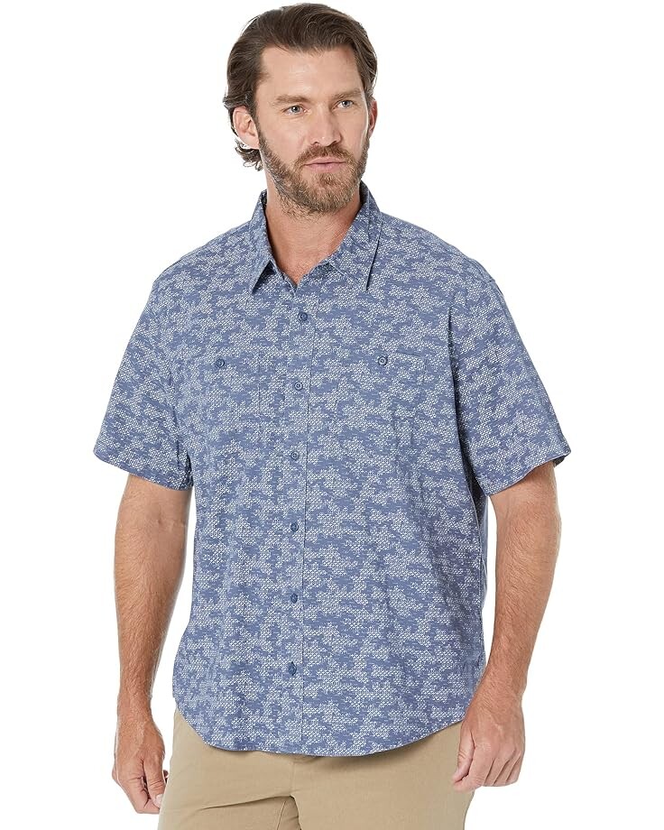 

Рубашка L.L.Bean Lakewashed Camp, цвет Vintage Indigo Camo