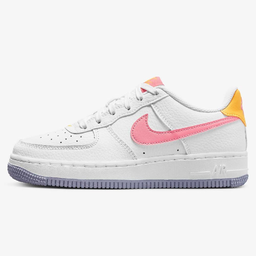 

Кроссовки Nike Air Force 1 Big Kids, белый/розовый/желтый