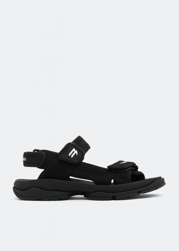 Сандалии BALENCIAGA Tourist sandals, черный сандалии mallorca slide sandals balenciaga серый