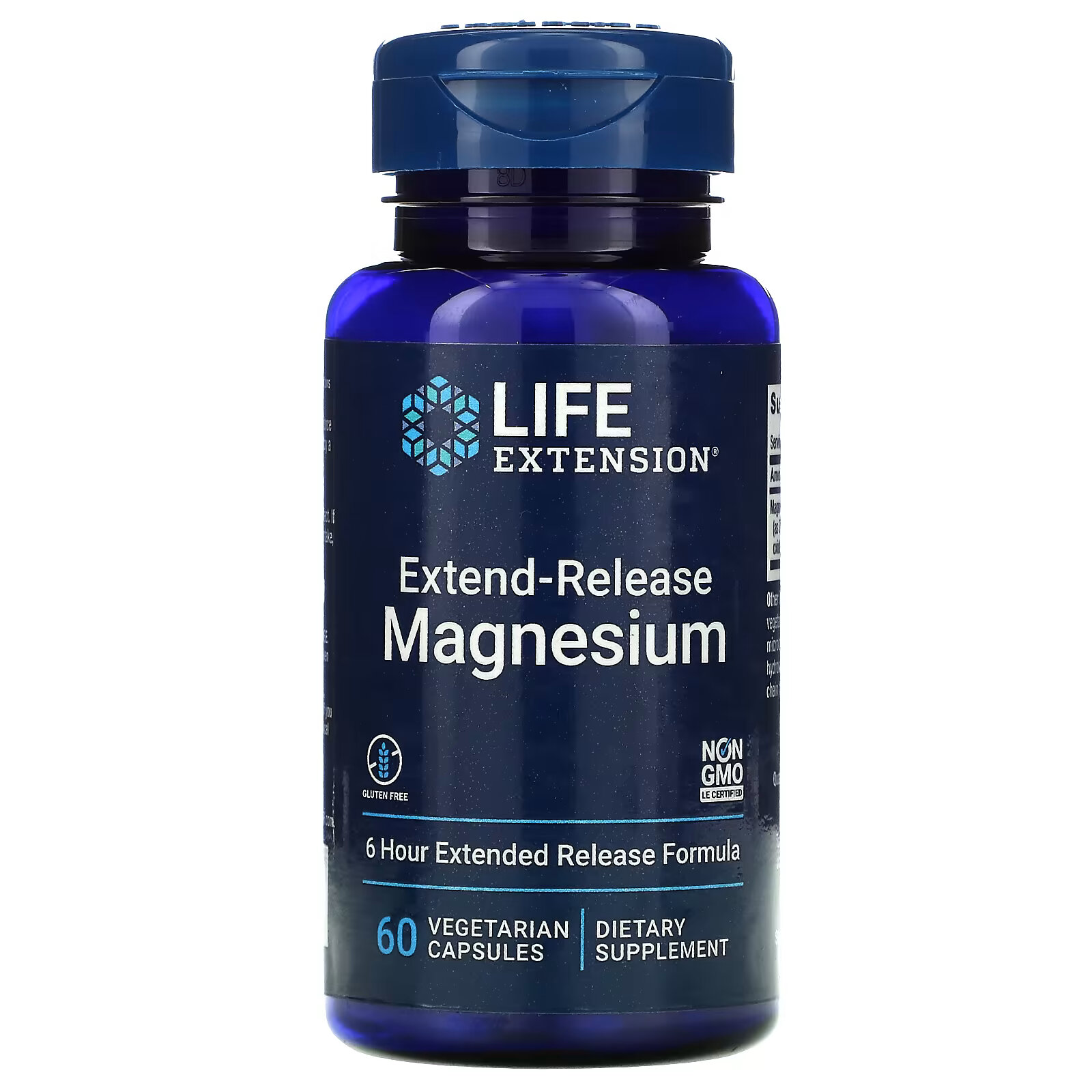 Life Extension, Длительное Выделение Магния, 30 Растительных капсул life extension venoflow 30 растительных капсул