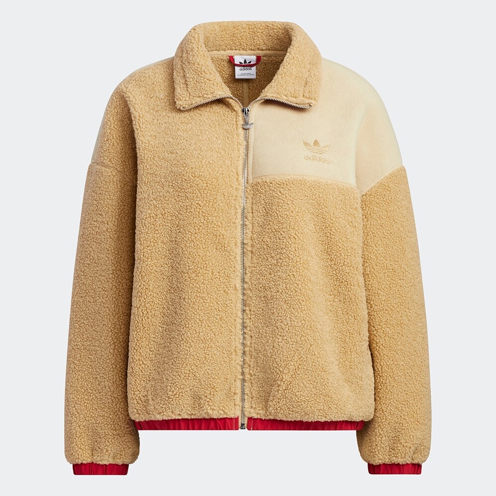 Куртка Adidas Pf Sherpa Sports, бежевый/красный