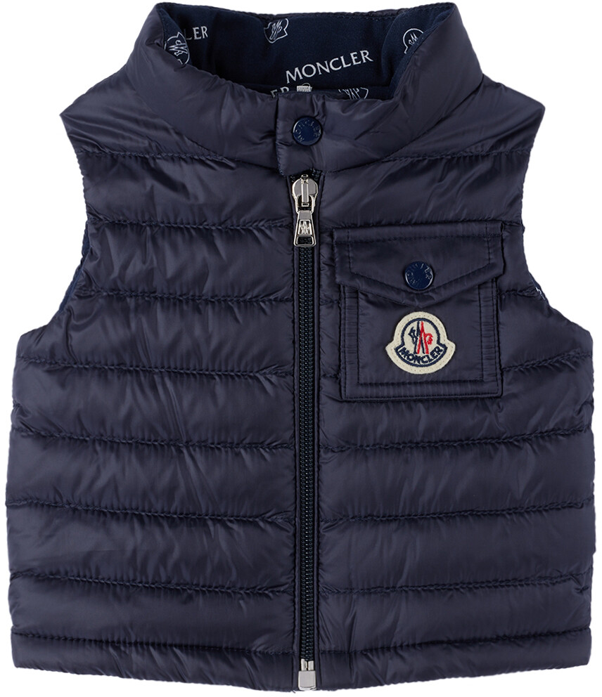 

Детский темно-синий пуховый жилет Vard Moncler Enfant