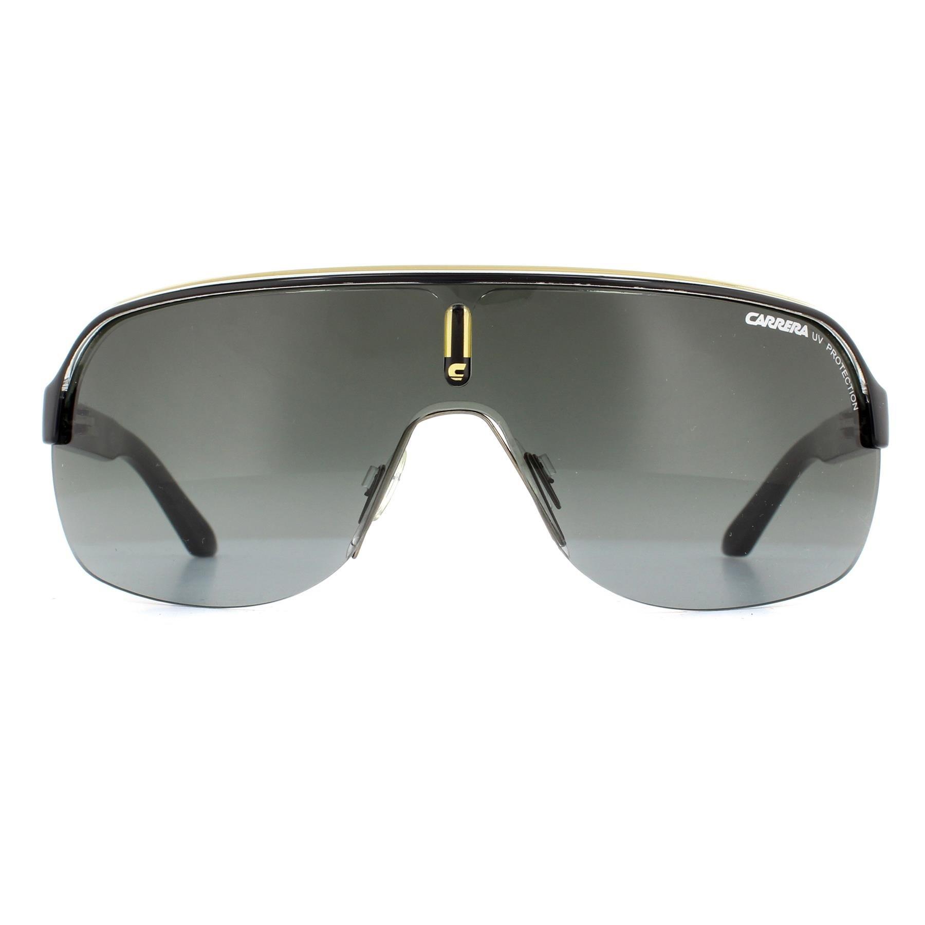 Черные кристально-желтые серые солнцезащитные очки с градиентом Shield Carrera, черный очки маска с бровями и усами
