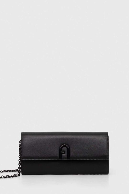 

Кожаная сумка-клатч Furla, черный