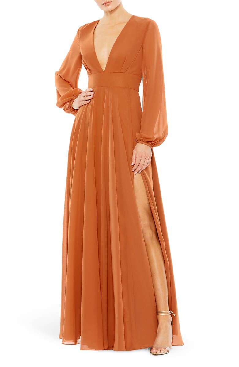 

Шифоновое платье с длинными рукавами IEENA FOR MAC DUGGAL