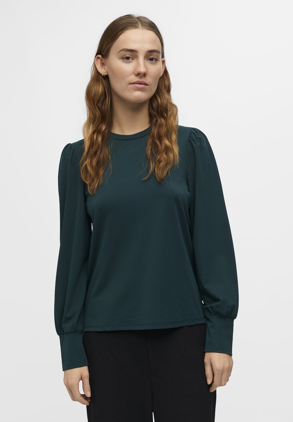 

Блузка Object OBJCAROLINE L/S NOOS, цвет ponderosa pine