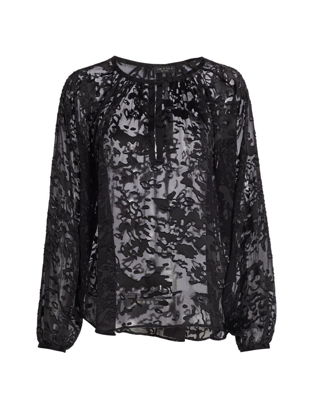 

Блузка Юни Burnout rag & bone, черный