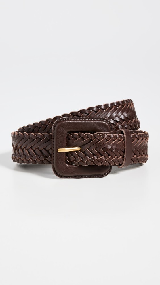 

Ремень Loeffler Randall Oliver Thin Woven Leather, коричневый