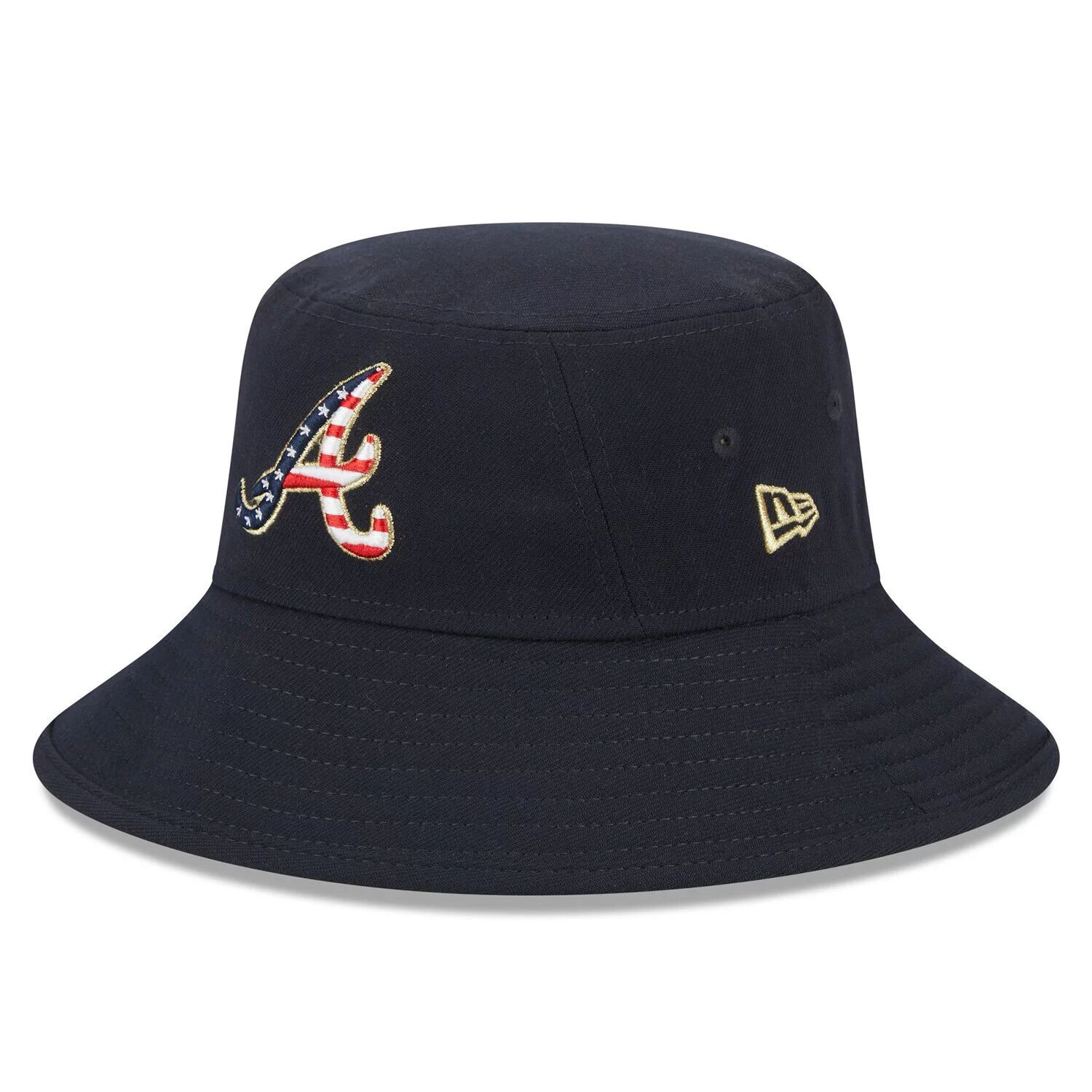 

Мужская панама New Era Navy Atlanta Braves 2023 Четвертое июля