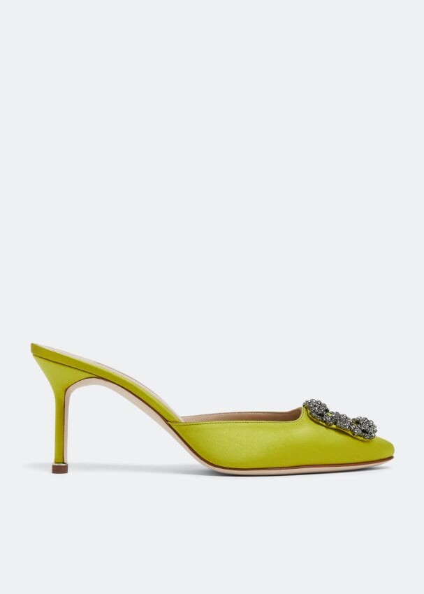 

Мюли MANOLO BLAHNIK Hangisimu mules, зеленый
