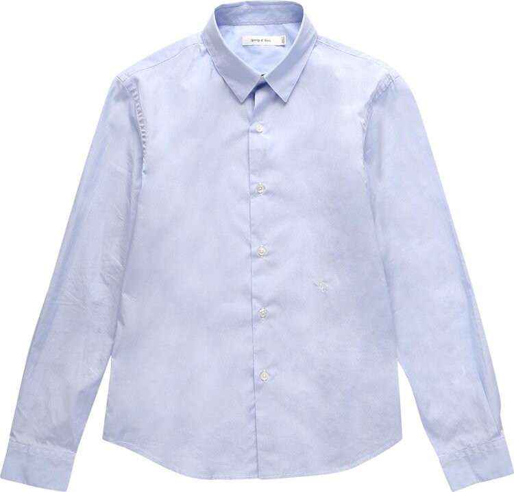 

Рубашка Sporty & Rich Charlie Shirt 'Light Blue', синий