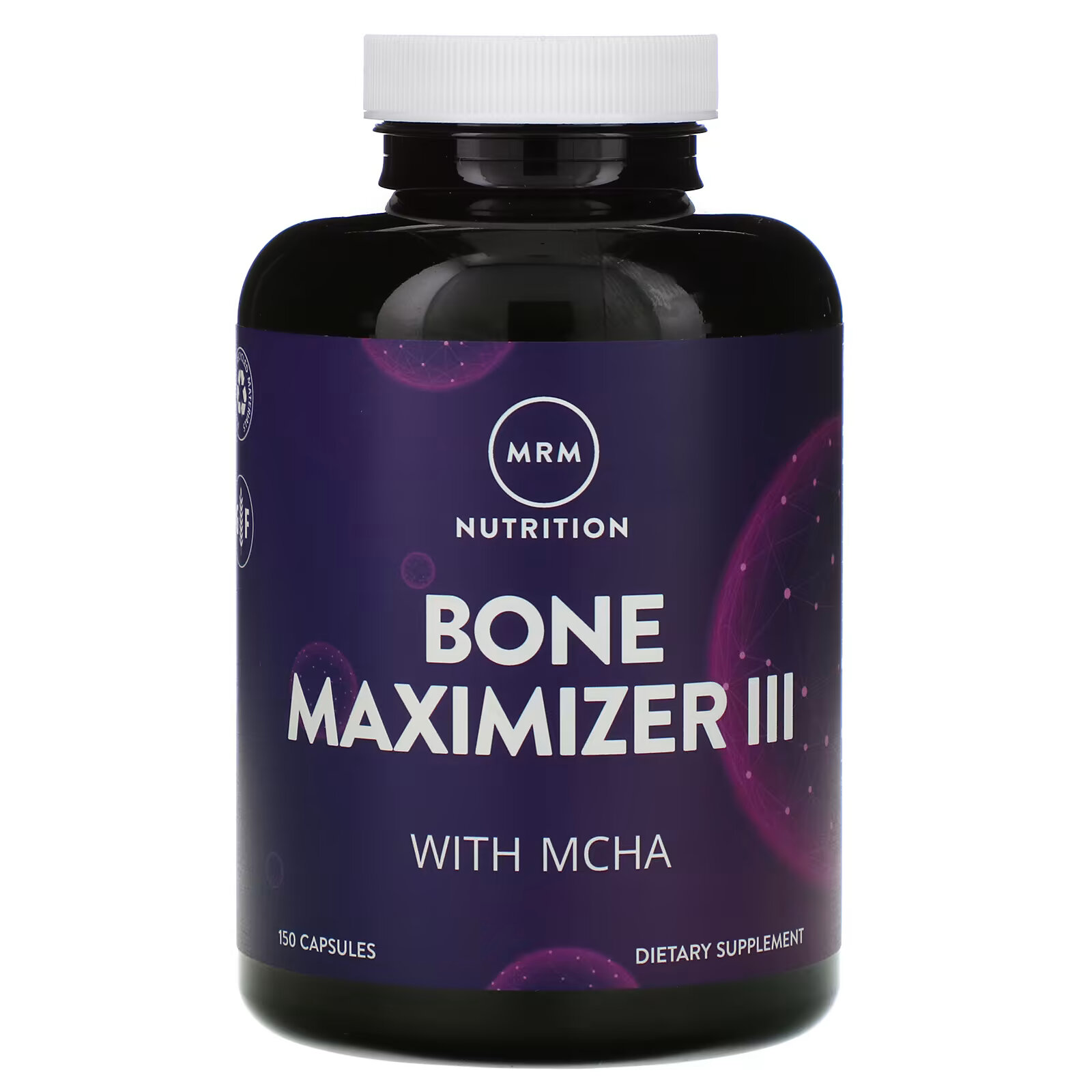 MRM Nutrition, Nutrition, Bone Maximizer III с МКГА, 150 капсул mrm nutrition bone maximizer с коллагеном апельсин 315 г 11 1 унции