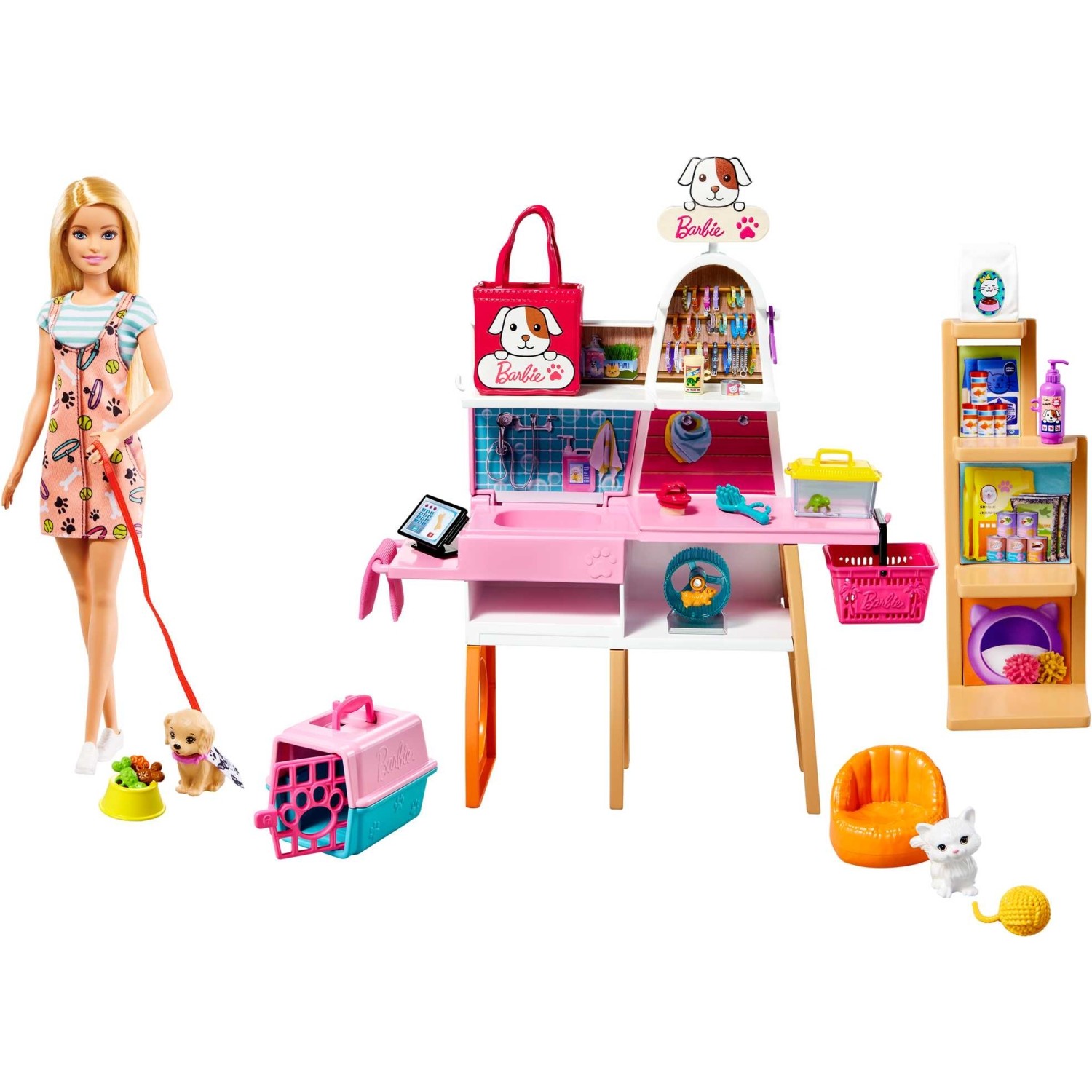 Игровой набор Barbie Pet Boutique игровой набор с барби и аксессуарами кукла барби для девочки барби со съемными нарядами кукла набор аксессуаров для барби