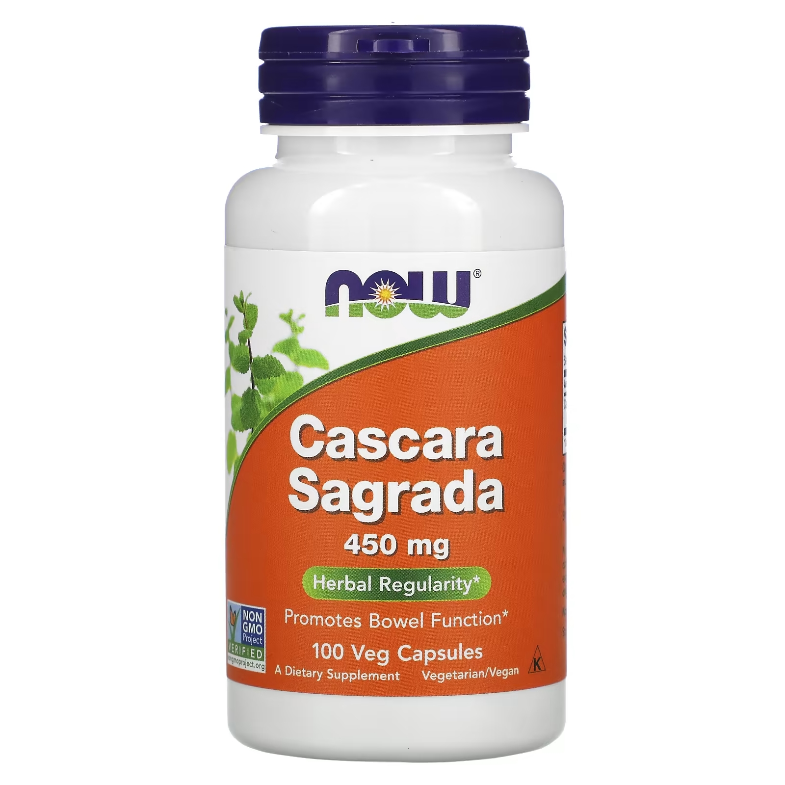 Пищевая Добавка NOW Foods Cascara Sagrada, 100 вегетарианских капсул