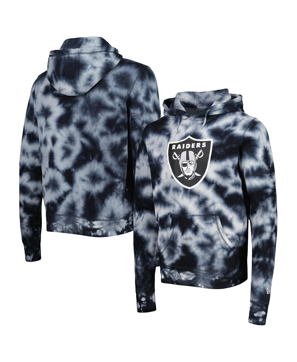 

Мужская черная толстовка с капюшоном las vegas raiders team tie-dye New Era, черный