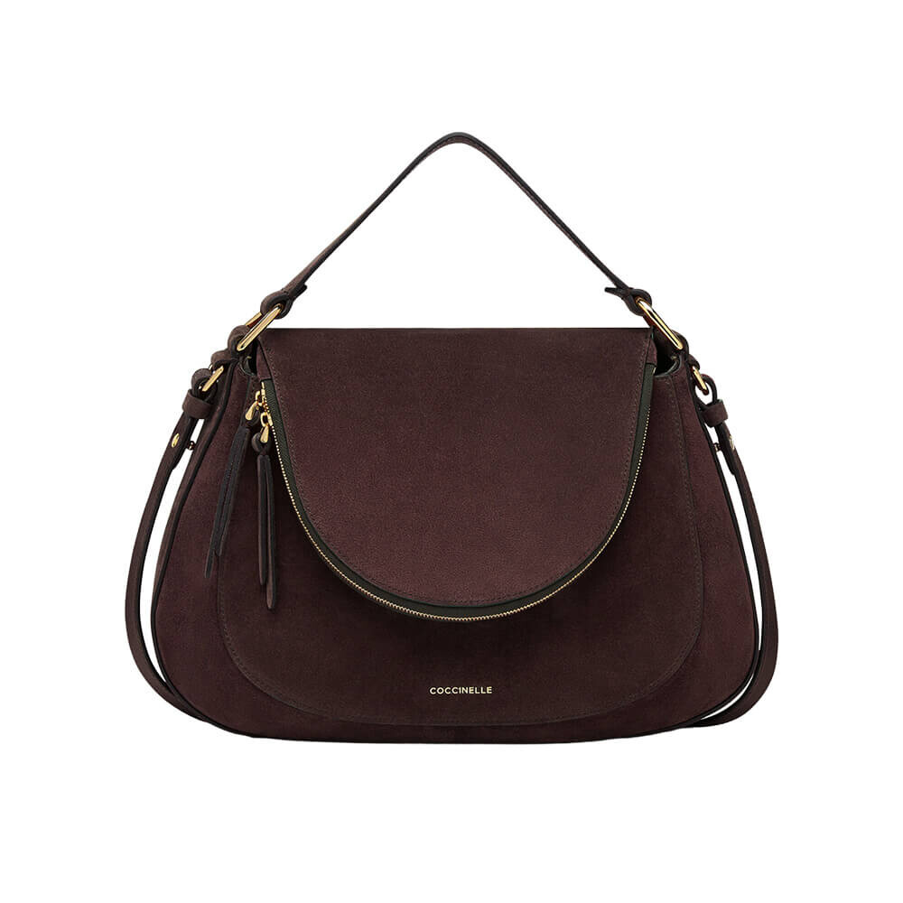 

Сумка Сoccinelle Spring Summer 23 Suede Medium, коричневый