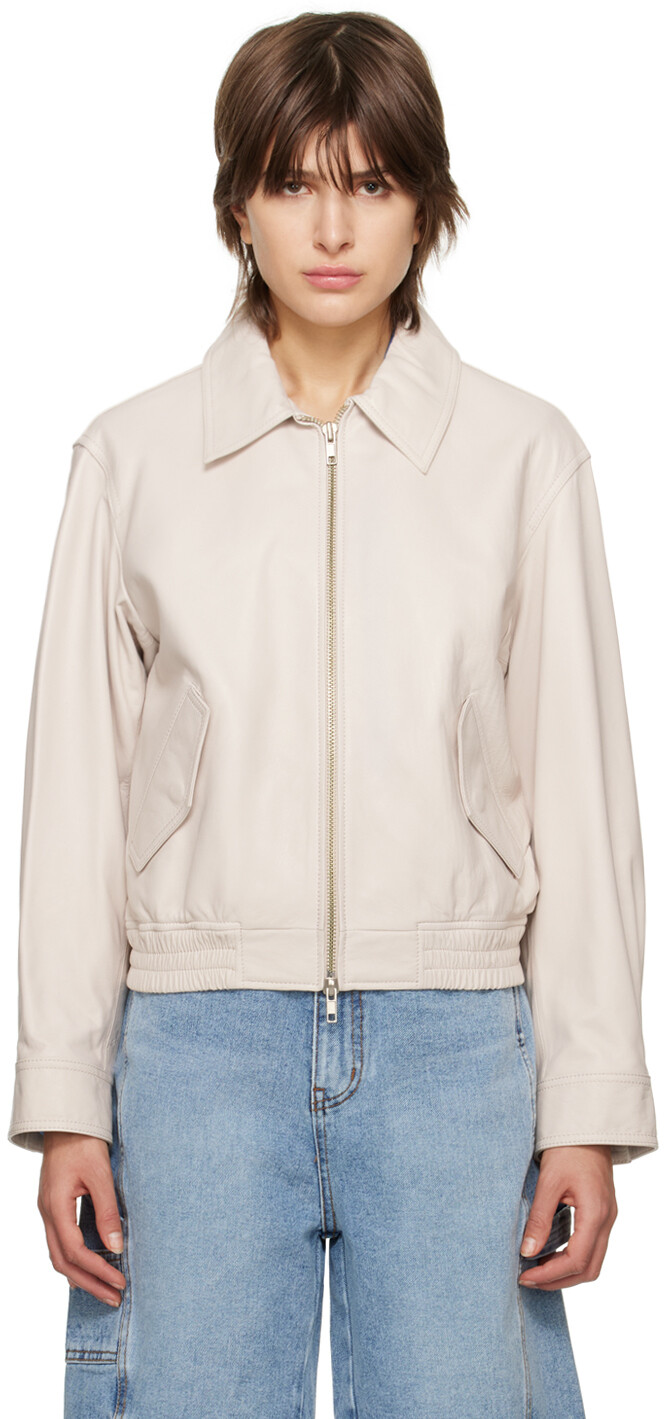 

Свободная кожаная куртка Off-White Dunst, Серый