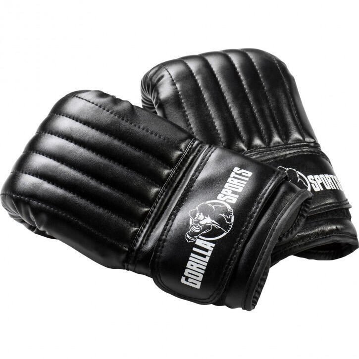 

Боксерские перчатки тонкие черные S-L GORILLA SPORTS, черный