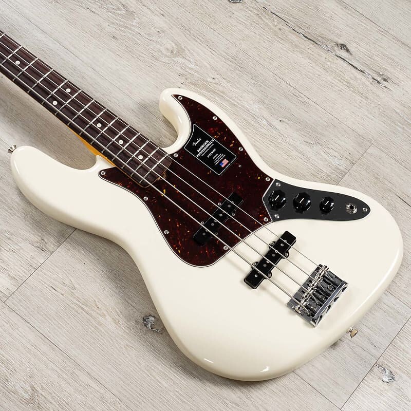

Fender American Professional II Jazz Bass, накладка на гриф из палисандра, олимпийский белый