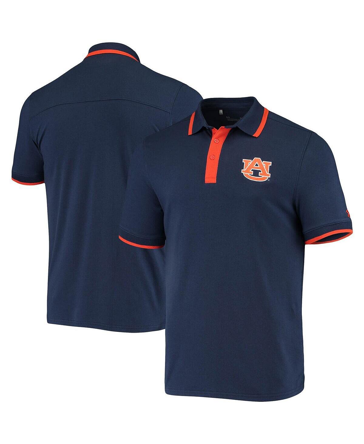

Рубашка поло мужская темно-синяя auburn tigers gameday tri-blend Under Armour, синий