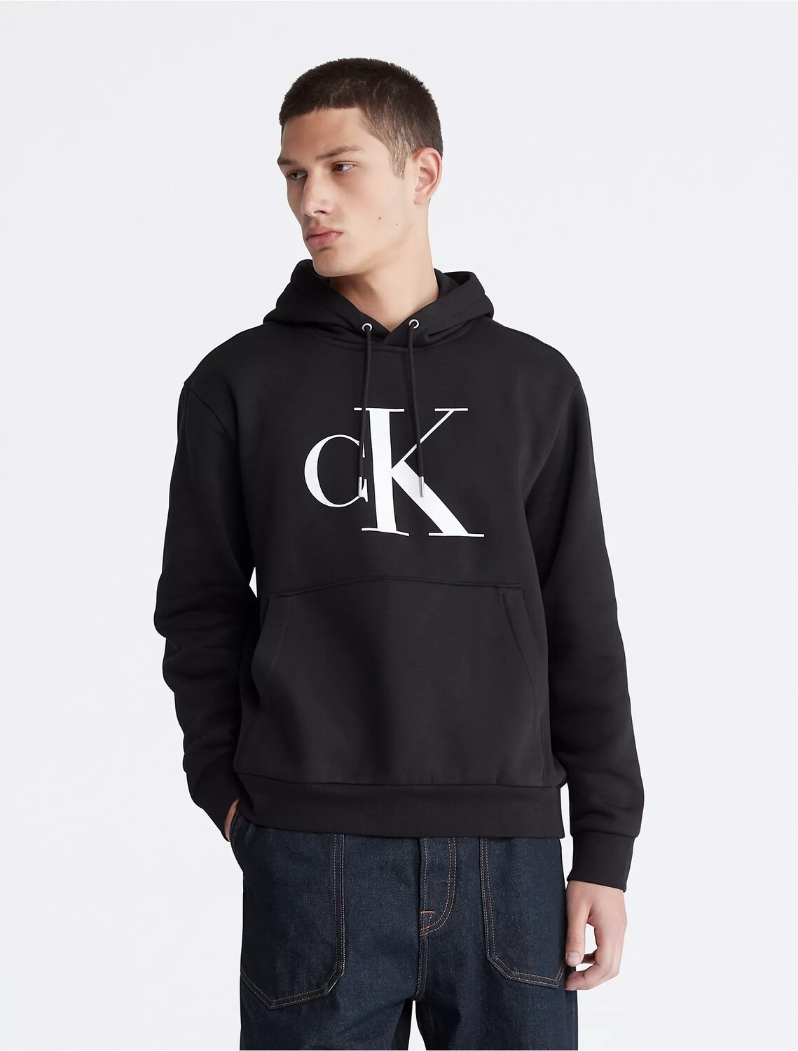 

Толстовка Calvin Klein Monogram Logo Fleece, черный