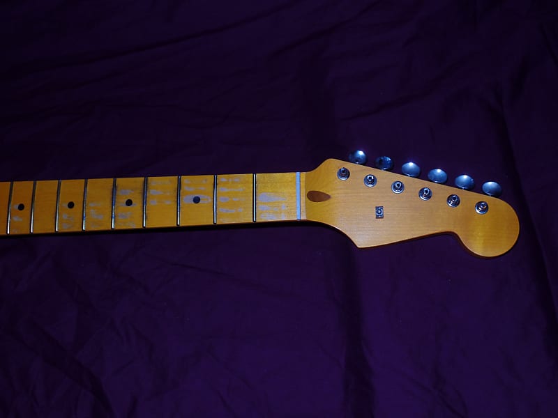 Реликвия 1950-х годов, обработанная вручную, 22 лада, 12 C-образных Stratocaster Allparts, Fender, лицензированный кленовый гриф Stratocaster Neck