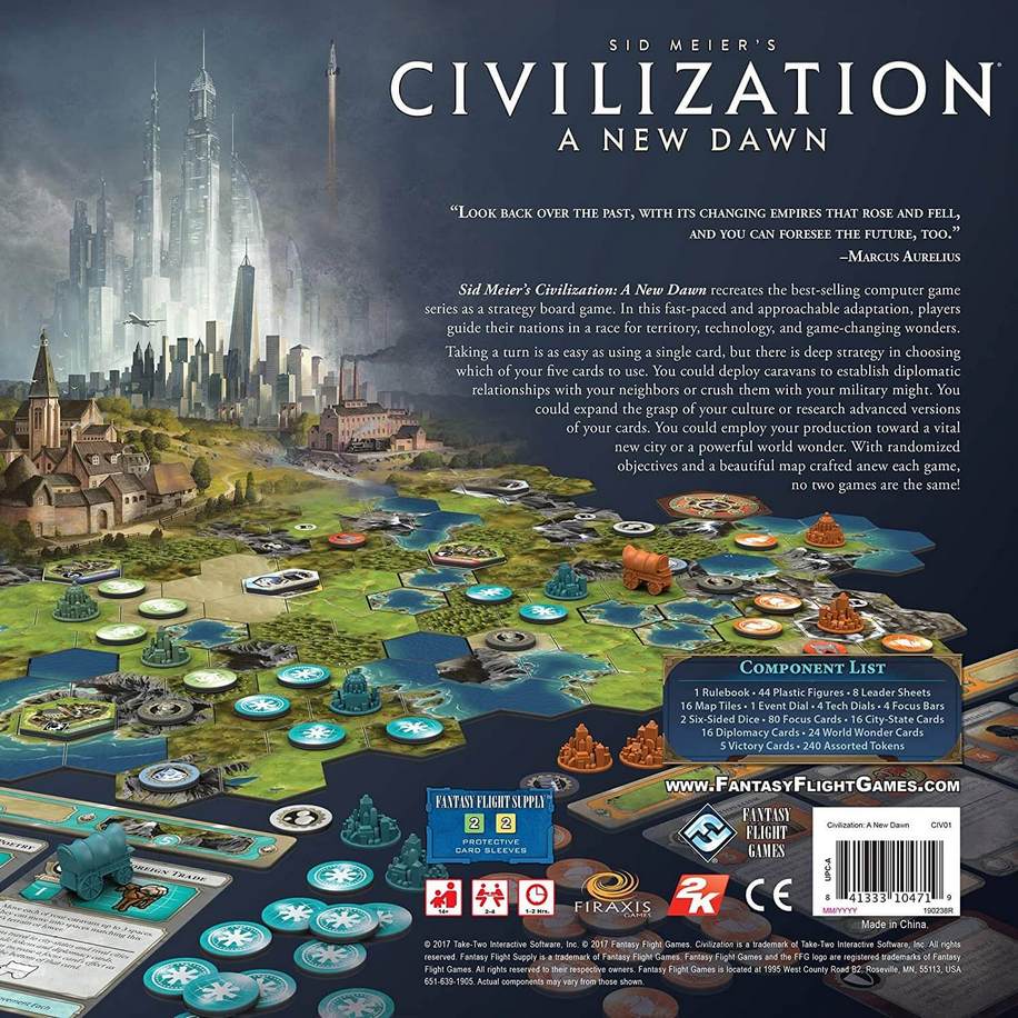 Настольная игра Fantasy Flight Games Civilization A New Dawn – заказать  из-за границы с доставкой в «CDEK.Shopping»