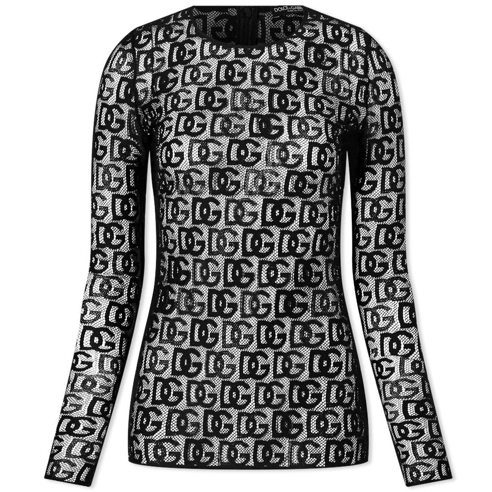 

Топ Dolce & Gabbana Mesh Logo Top