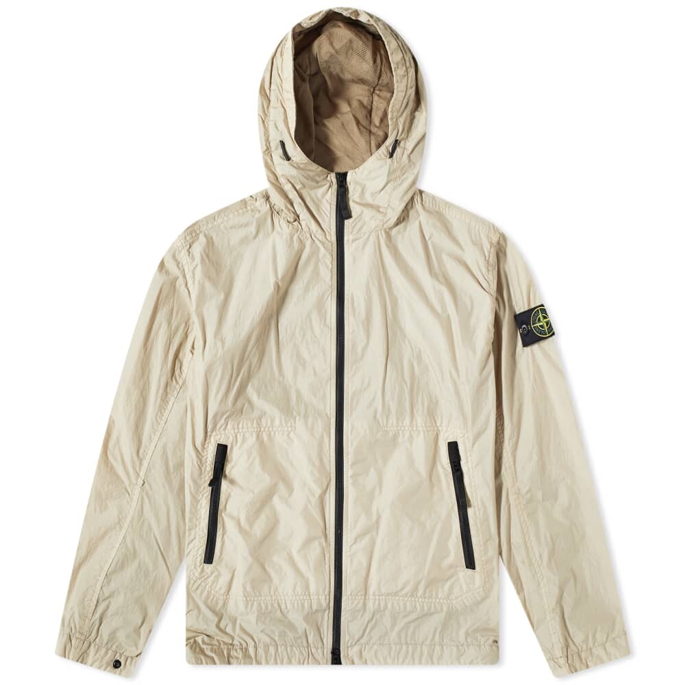 

Куртка с капюшоном из мятого репса Stone Island, Серый