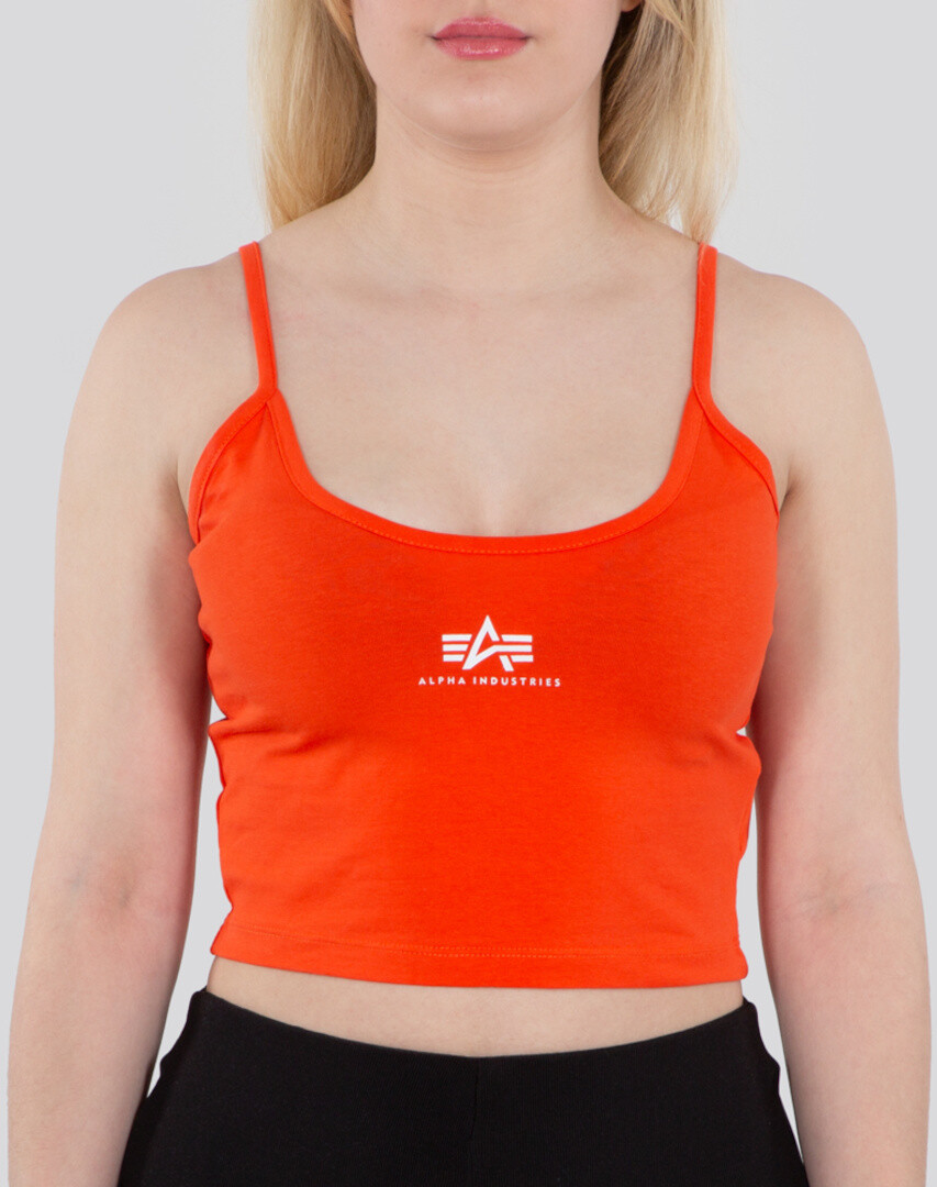 

Топ Alpha Industries Basic Crop SL женский, оранжевый