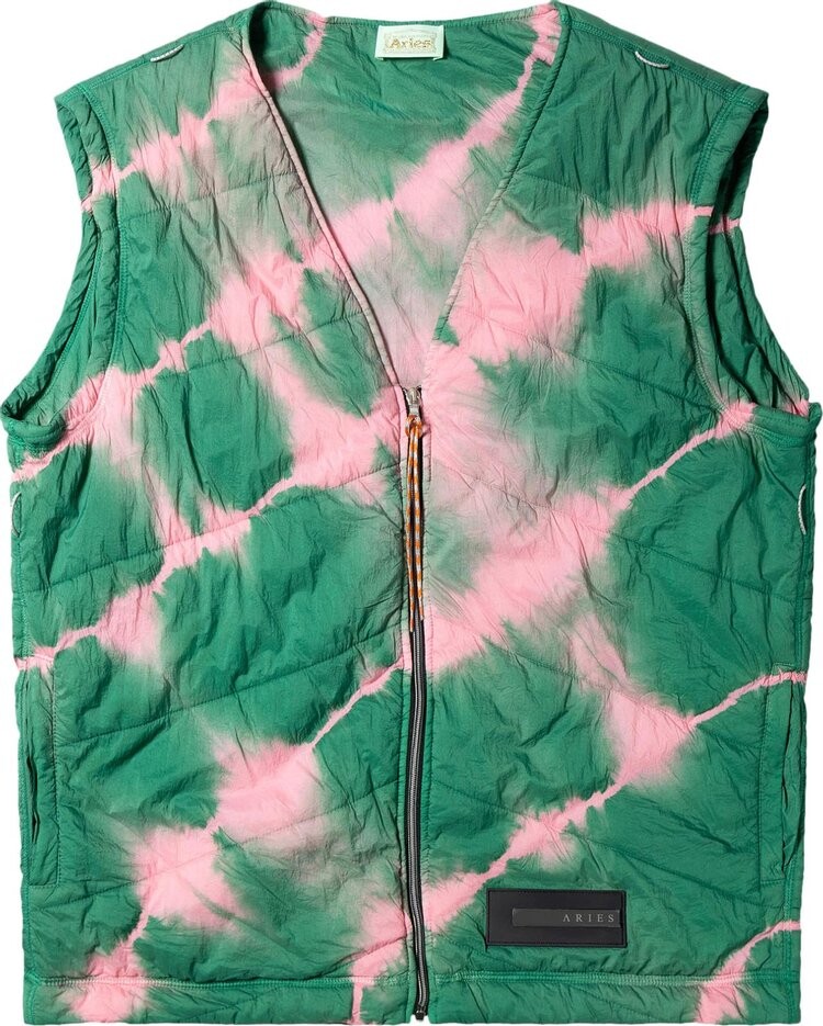 

Жилет Aries Tie-Dye Padded Liner Gilet 'Pink/Aqua', разноцветный