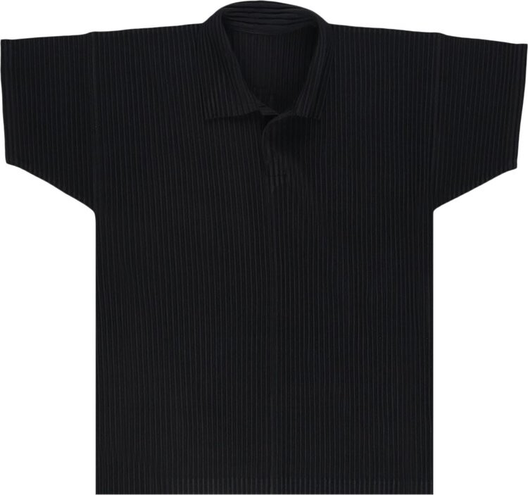 

Рубашка Homme Plissé Issey Miyake Basics Polo Shirt 'Black', черный