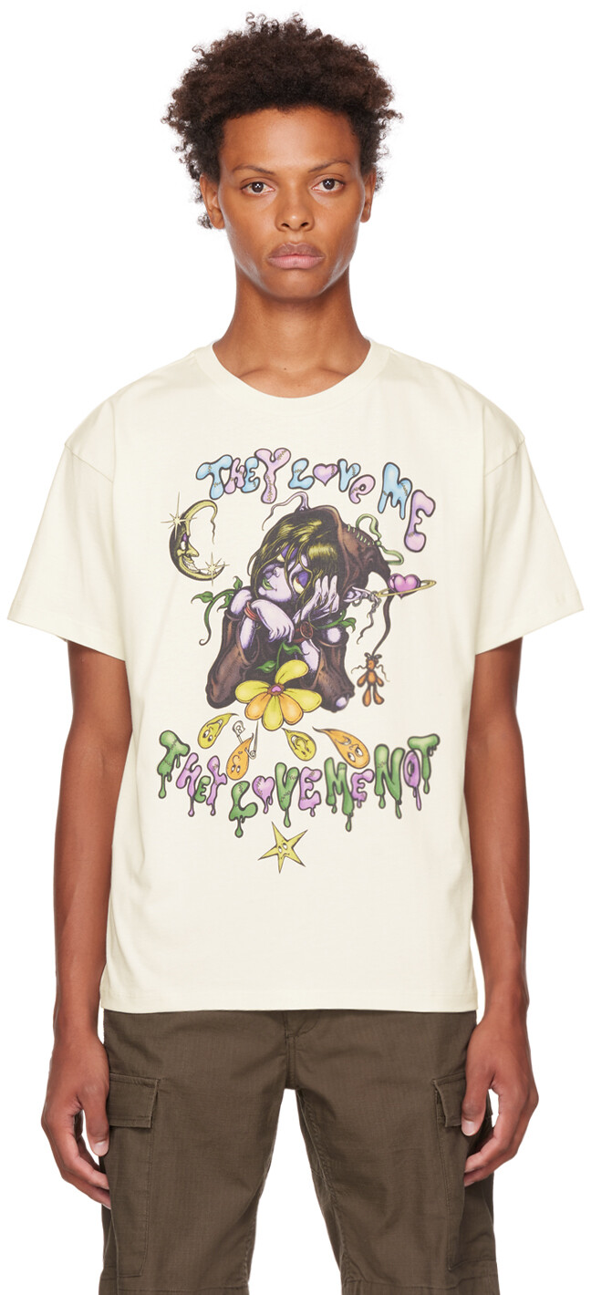 

Футболка Off-White Will Sheldon Edition с надписью They Love Me, They Love Me Not Sky High Farm Workwear