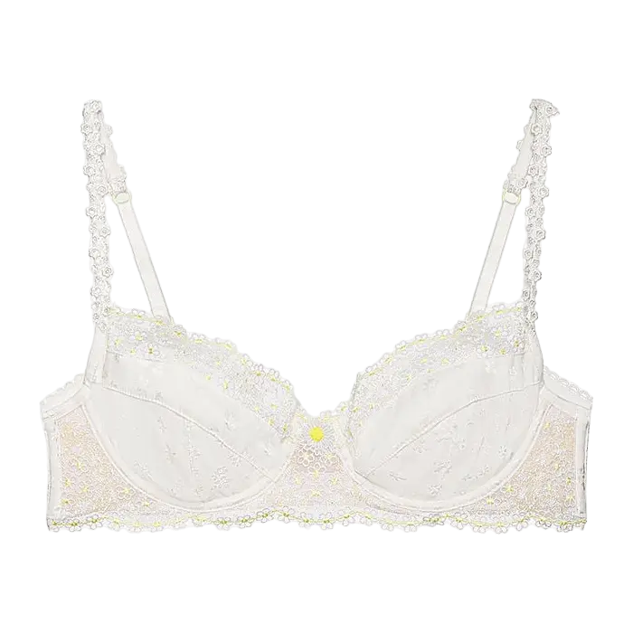 

Бюстгальтер Victoria's Secret For Love & Lemons 3D Daisy, желтый/белый