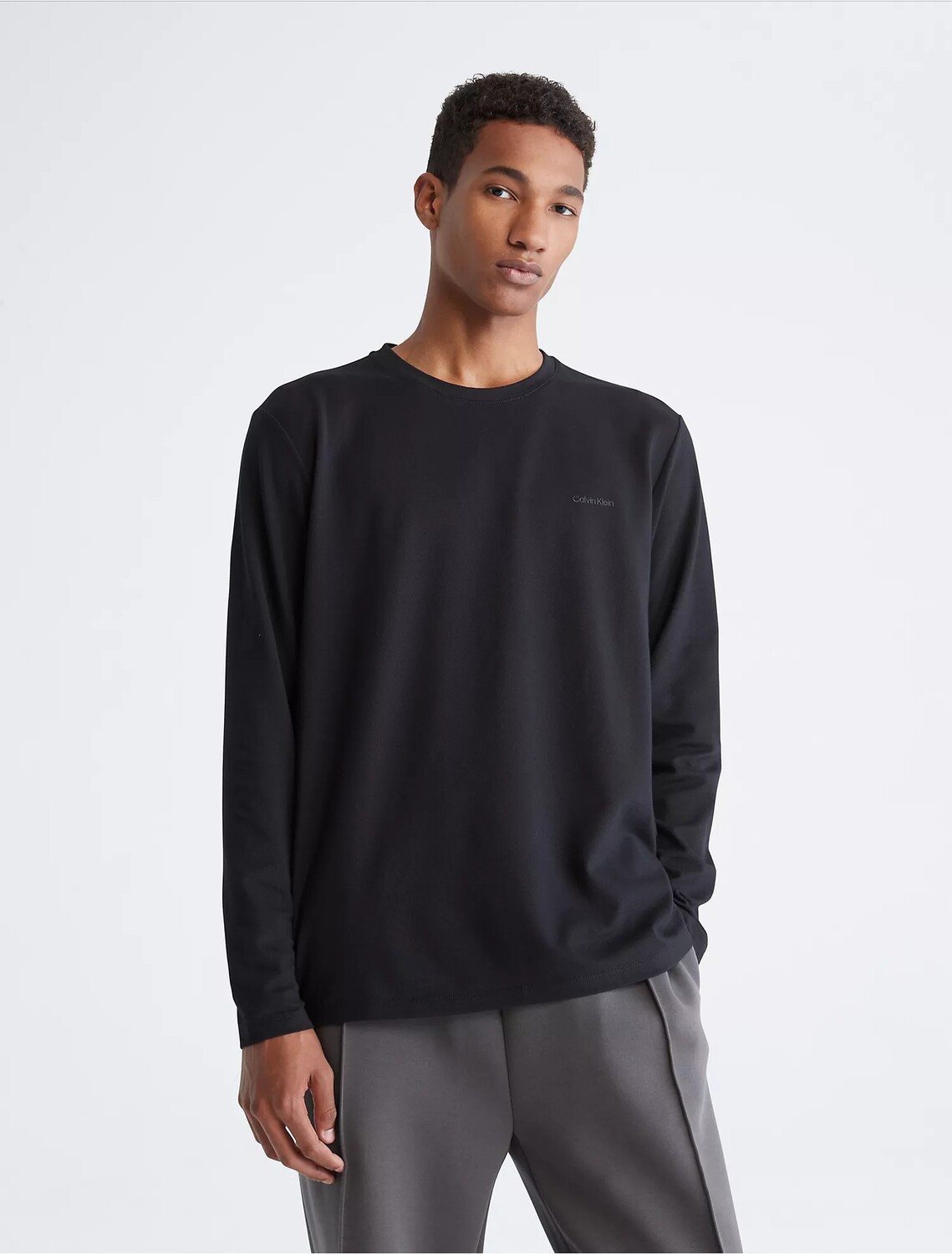 

Футболка Calvin Klein Long Sleeve Tech Pique, черный