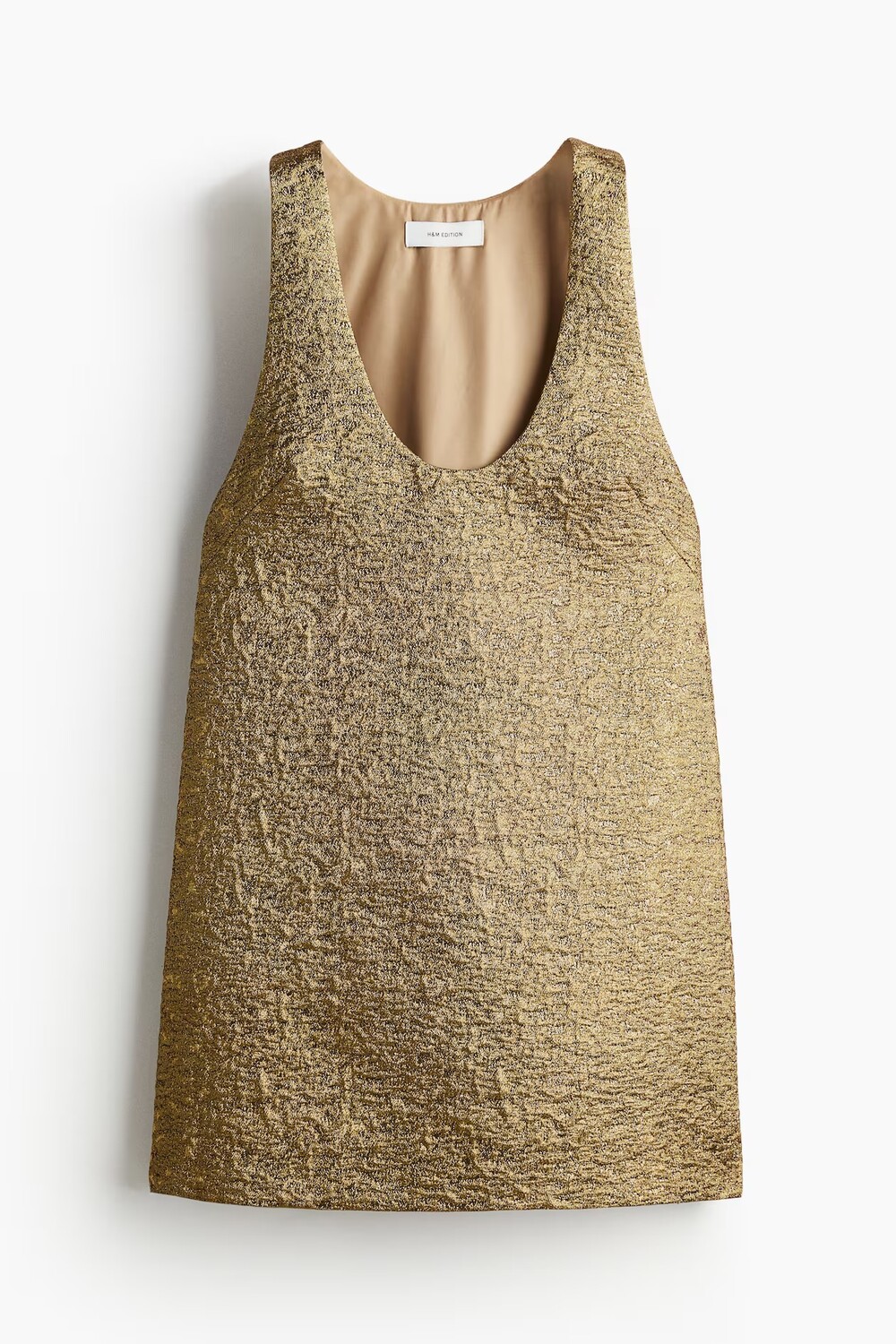 

Платье H&M A/W 2024 Shimmery Jacquard-Weav, золотистый