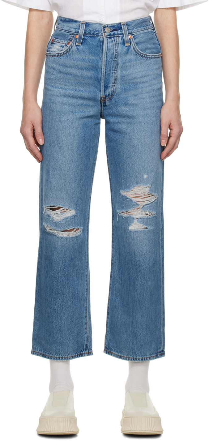 

Синие джинсы в клетку Levi's