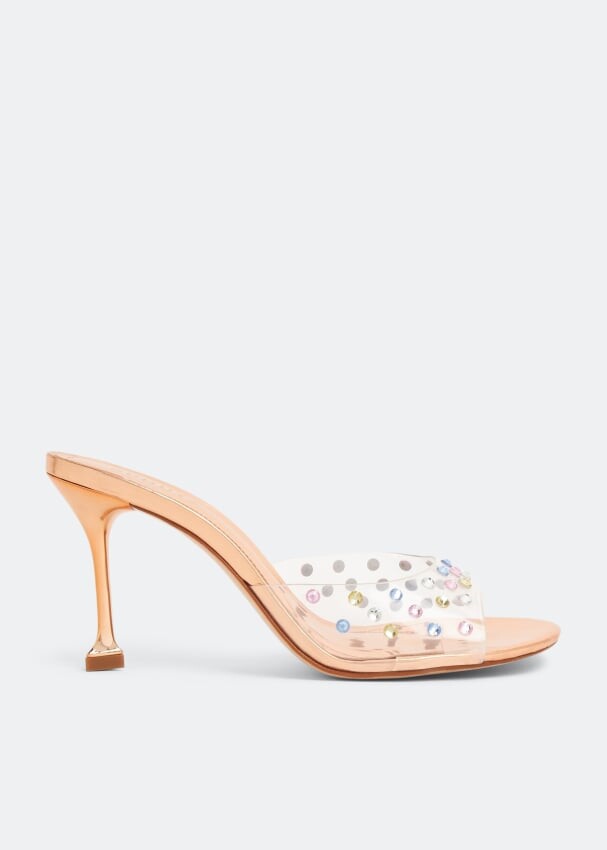 

Мюли SCHUTZ Clear crystal mules, золотой