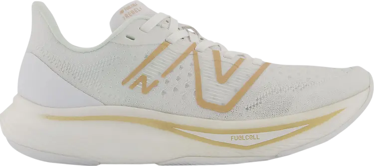 

Кроссовки New Balance Wmns FuelCell Rebel v3 Wide 'White Gold Metallic', белый